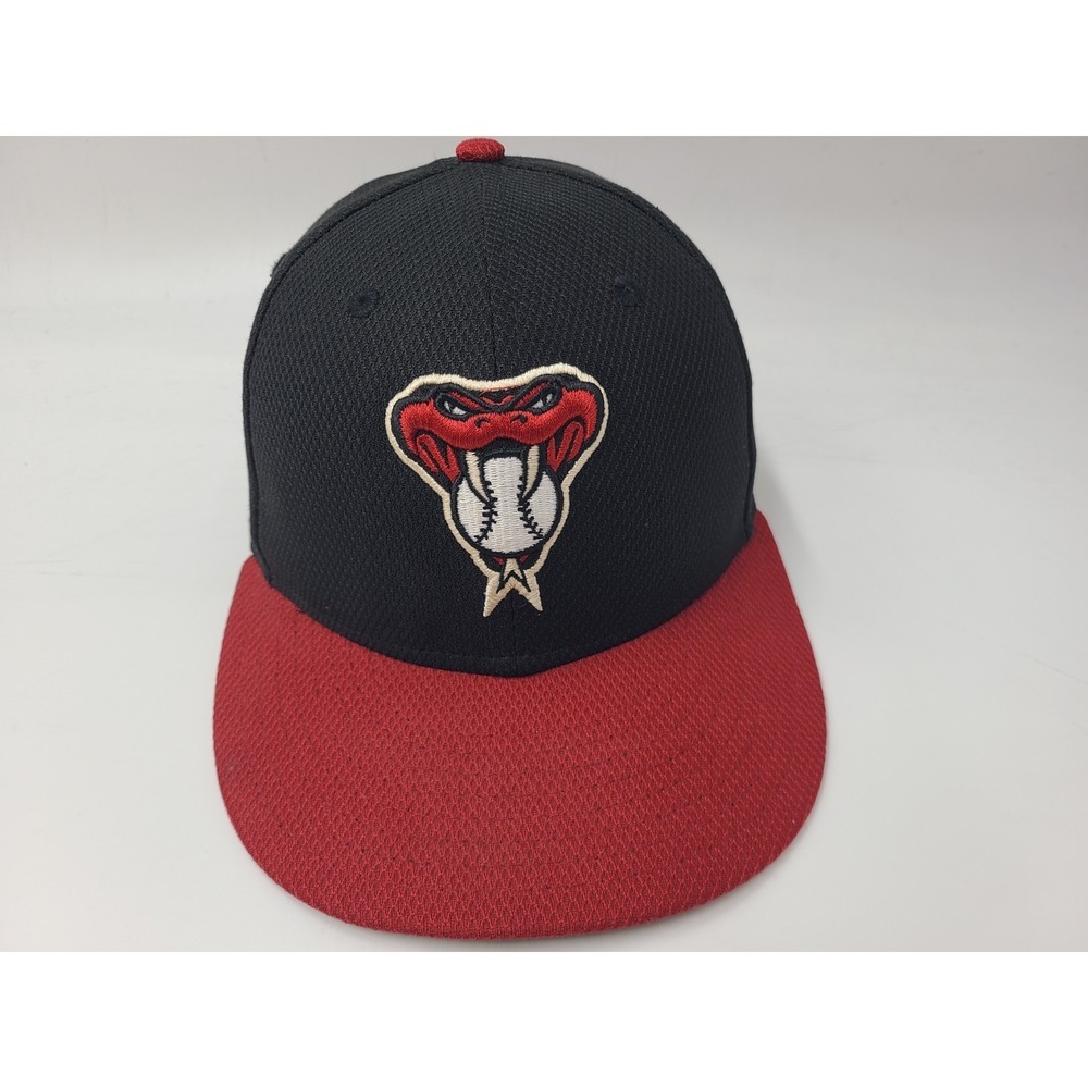 Arizona Diamondbacks New Era 59Fifty Fitted 7 Hat Cap Polyester MLB Black Red